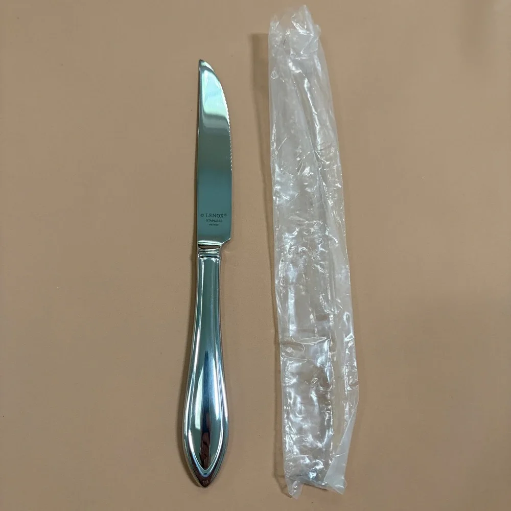 Lenox Hayden Steak Knife Stainless Steel Serrated Glossy Flatware Replacement